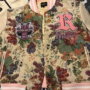 Rockstar Women's Floral Varsity Jacket - Multicolor